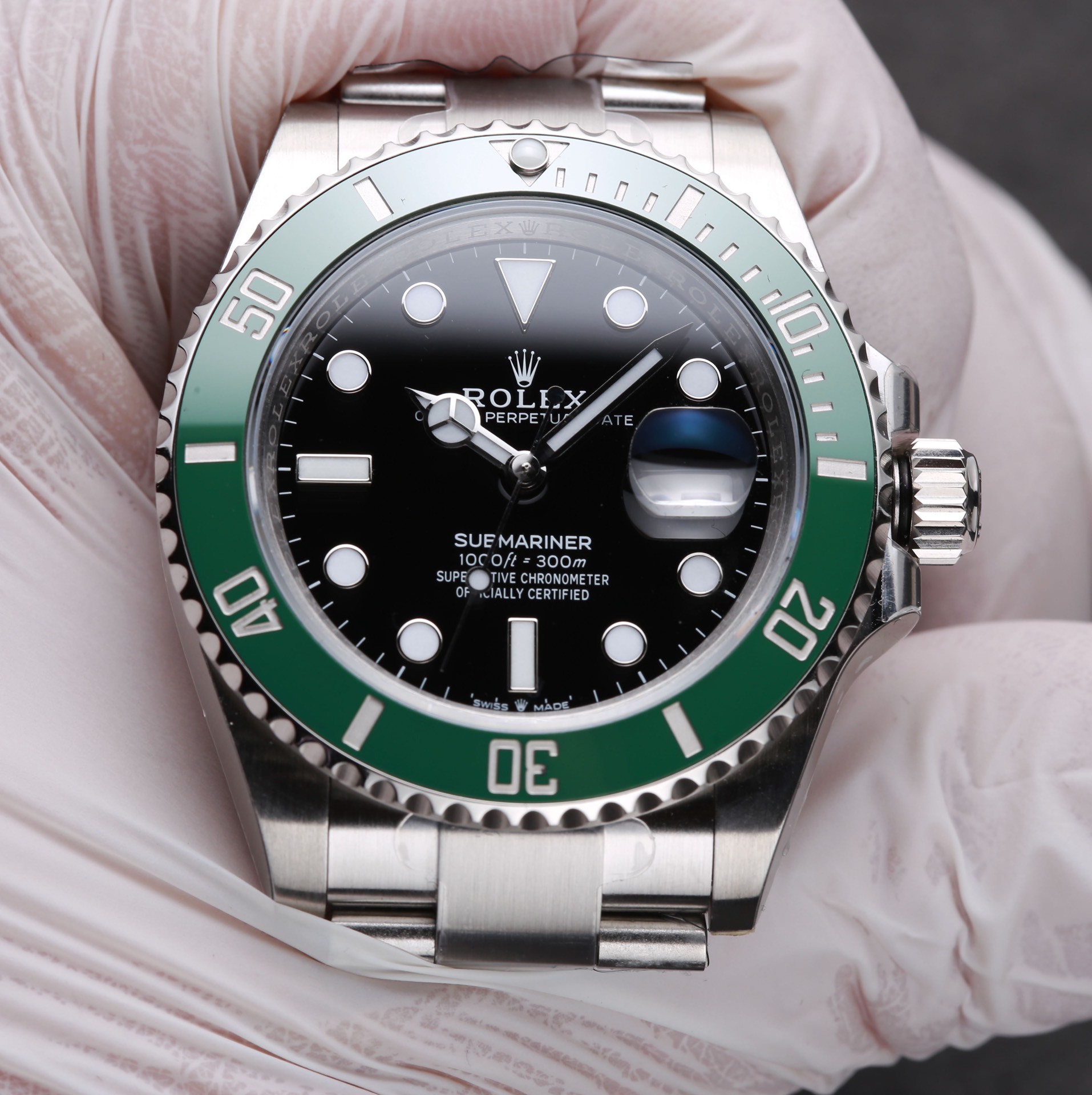 Replica Rolex Submariner 126610LV Green Bezel Black Dial 41mm Mens Watch
